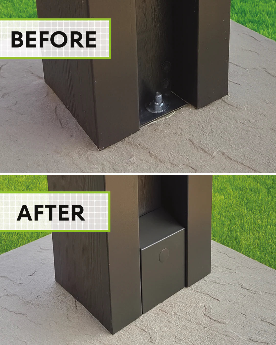 H-Post Cap™ – Aluminum Patio Cover Post Base Cover