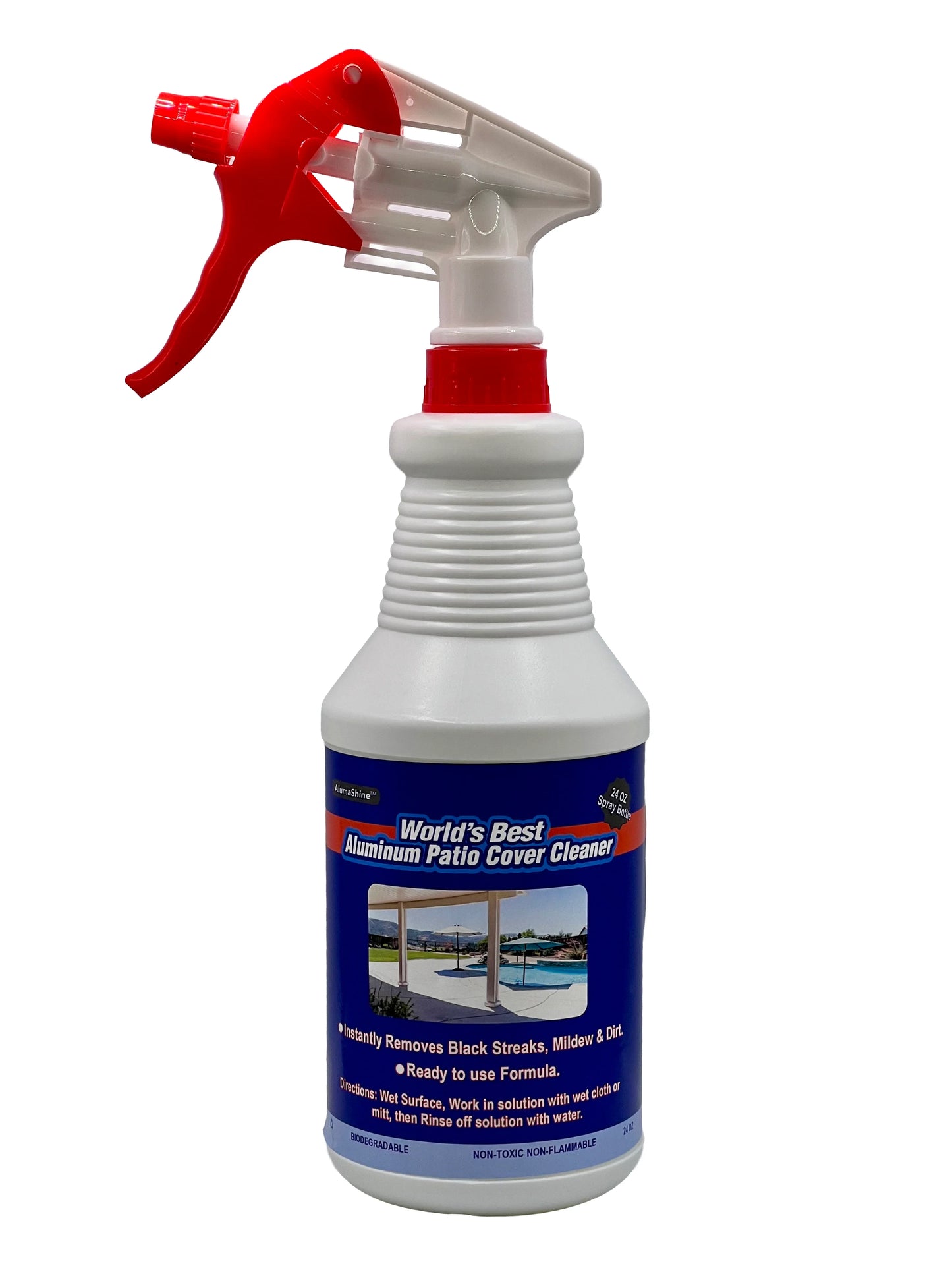 AlumaShine® Aluminum Patio Cover Cleaner – Remove Black Streaks, Mold, Mildew & Dirt Fast