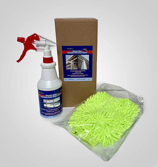 AlumaShine® Aluminum Patio Cover Cleaner – Remove Black Streaks, Mold, Mildew & Dirt Fast