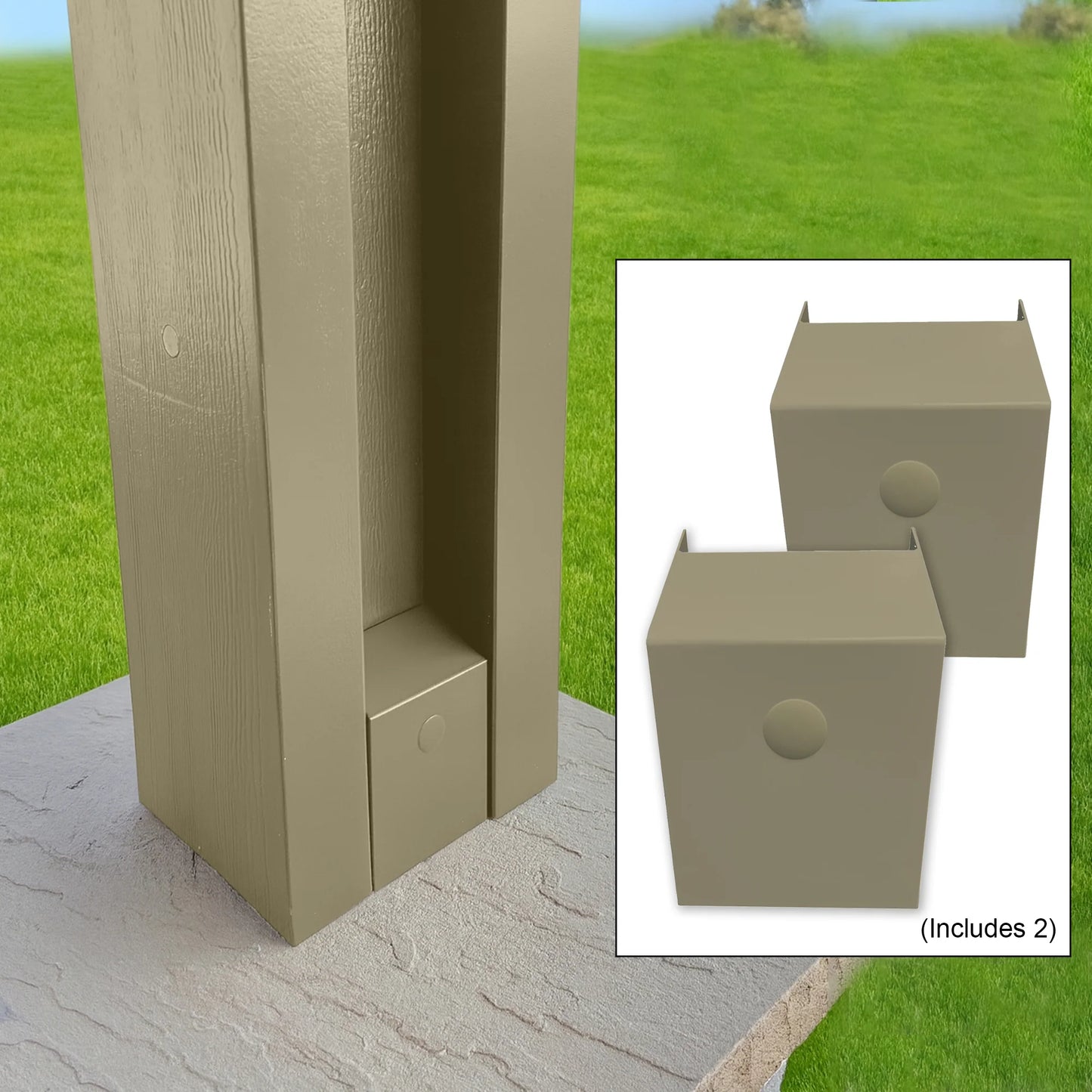 H-Post Cap™ – Aluminum Patio Cover Post Base Cover