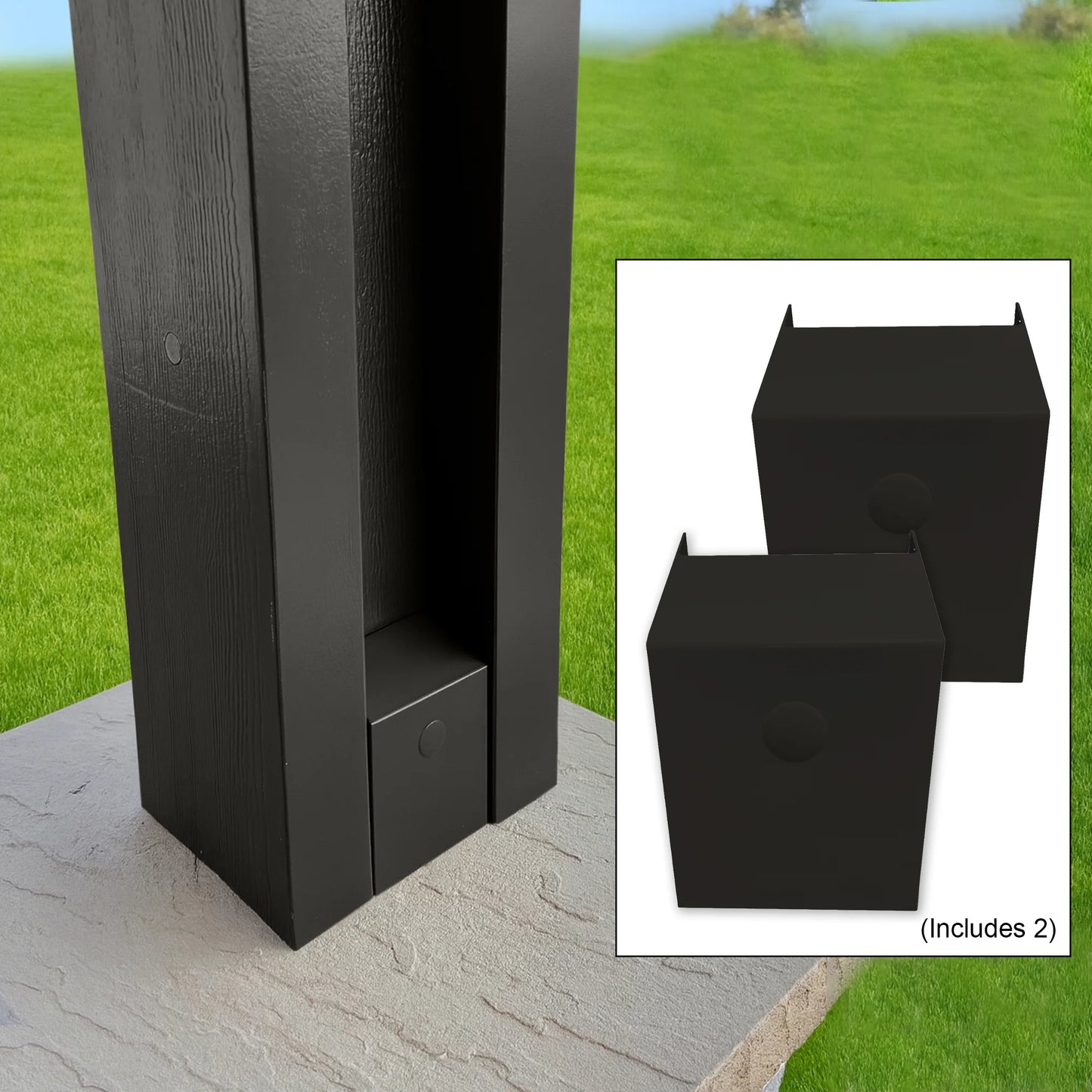 H-Post Cap™ – Aluminum Patio Cover Post Base Cover