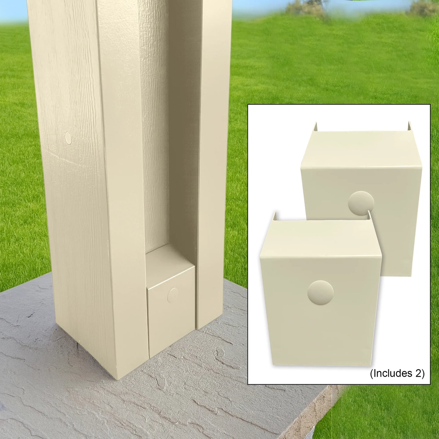 H-Post Cap™ – Aluminum Patio Cover Post Base Cover