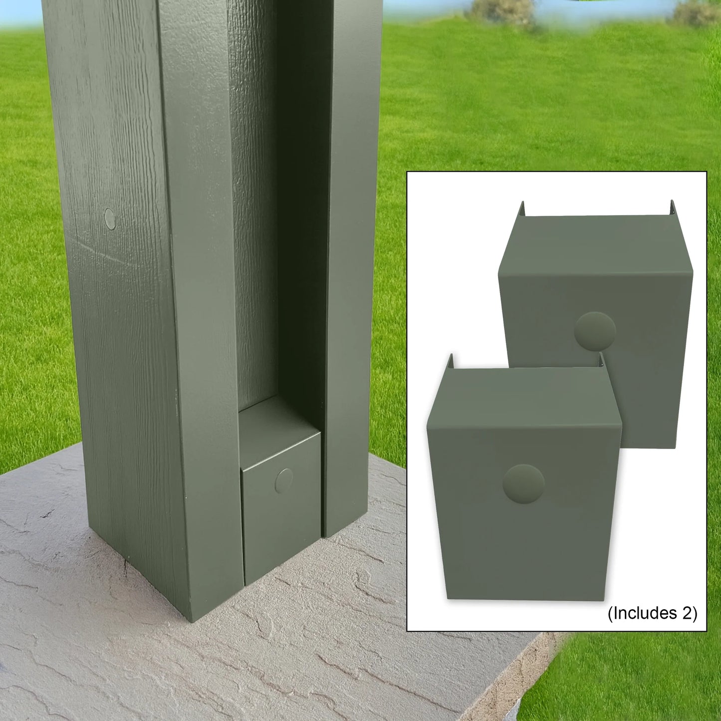 H-Post Cap™ – Aluminum Patio Cover Post Base Cover