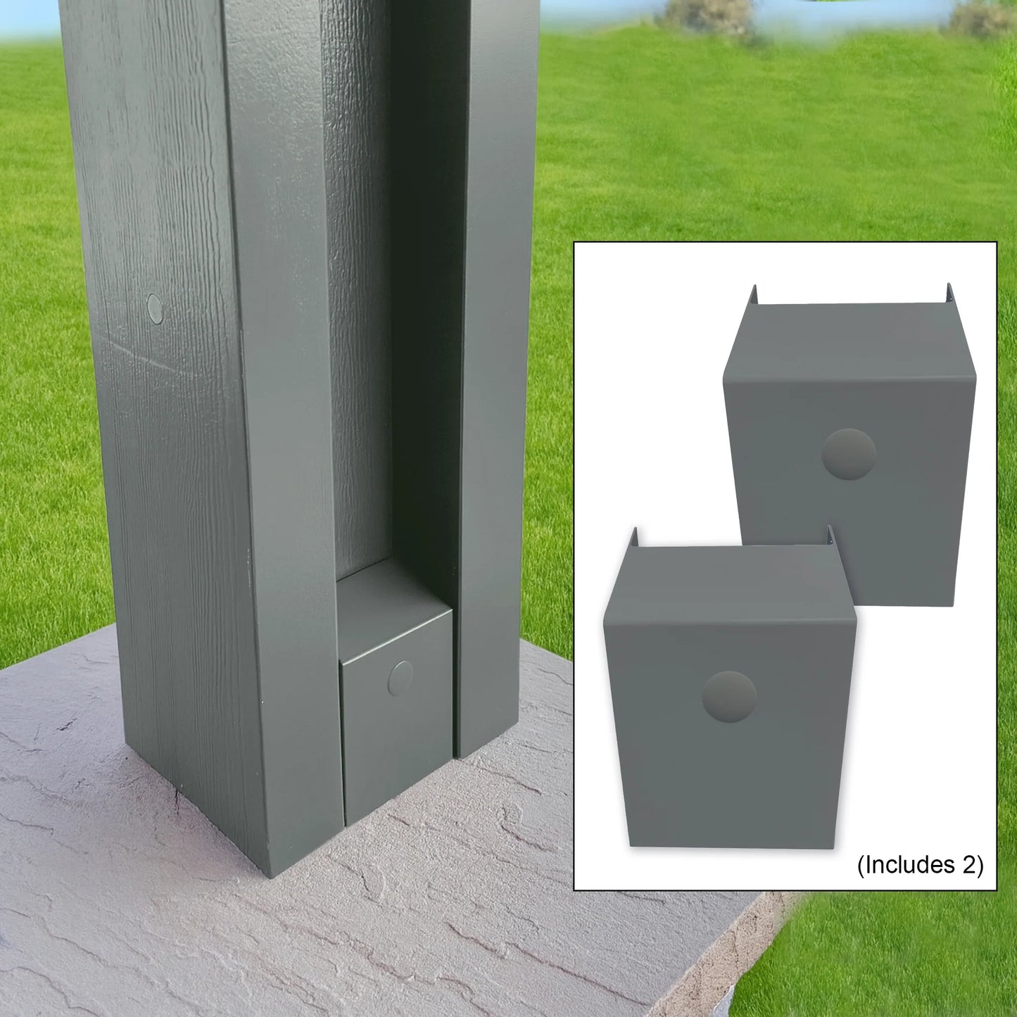 H-Post Cap™ – Aluminum Patio Cover Post Base Cover