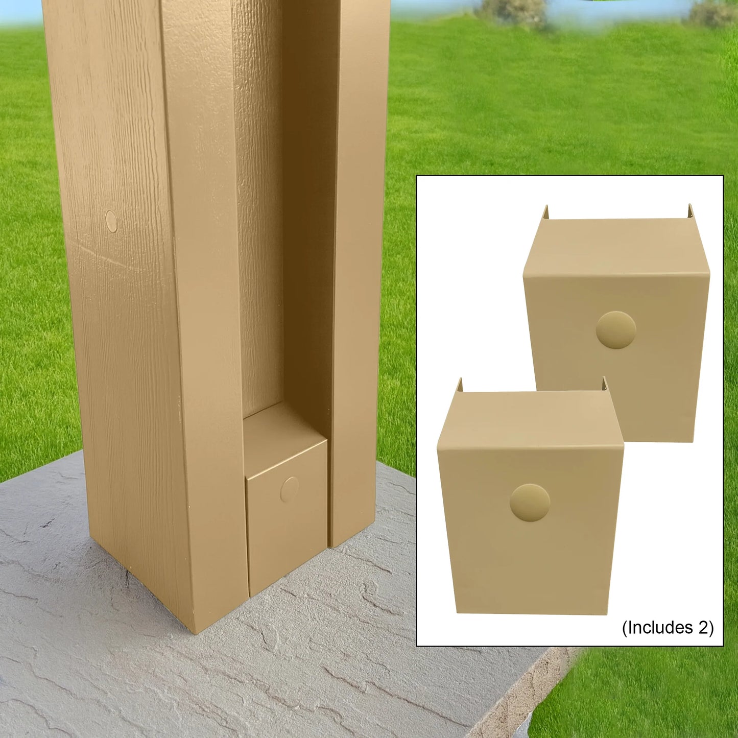 H-Post Cap™ – Aluminum Patio Cover Post Base Cover