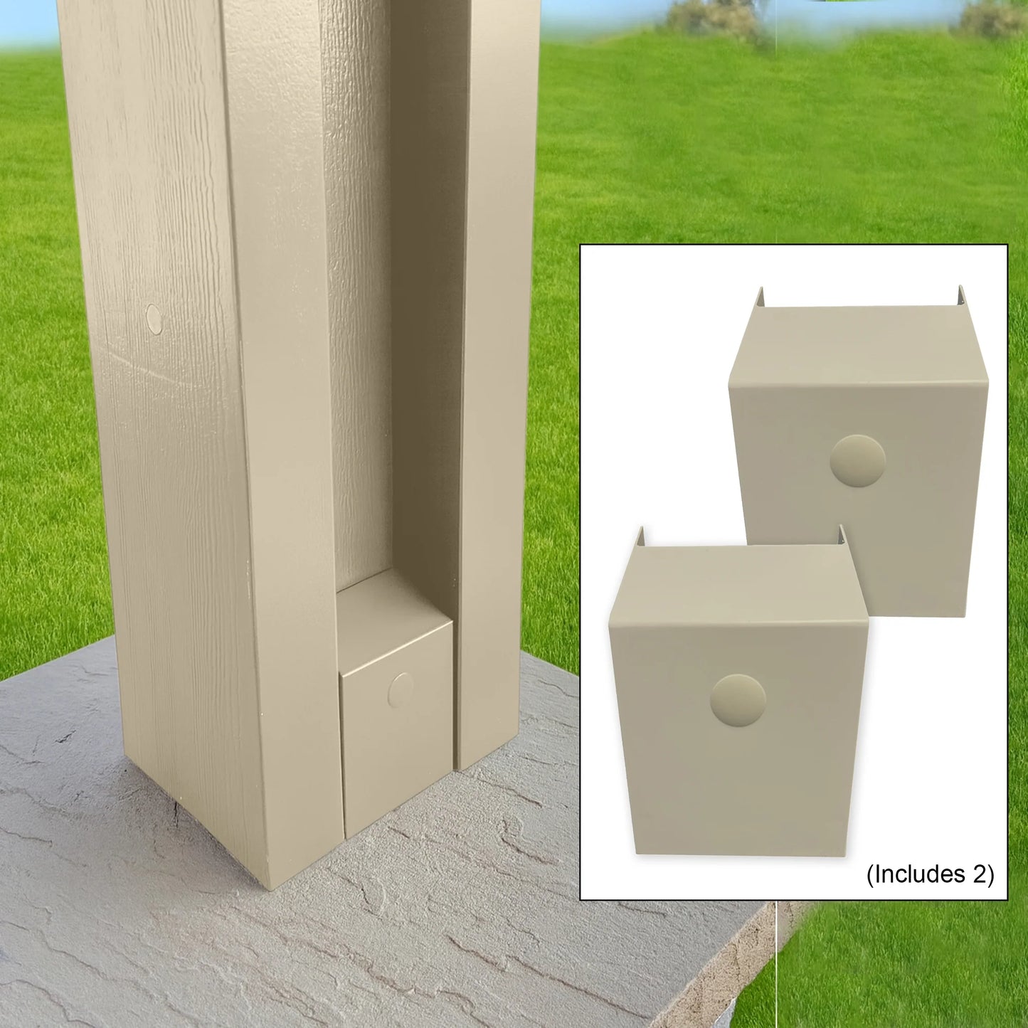 H-Post Cap™ – Aluminum Patio Cover Post Base Cover