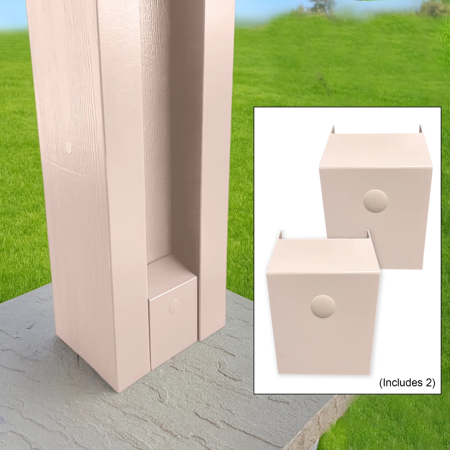 H-Post Cap™ – Aluminum Patio Cover Post Base Cover