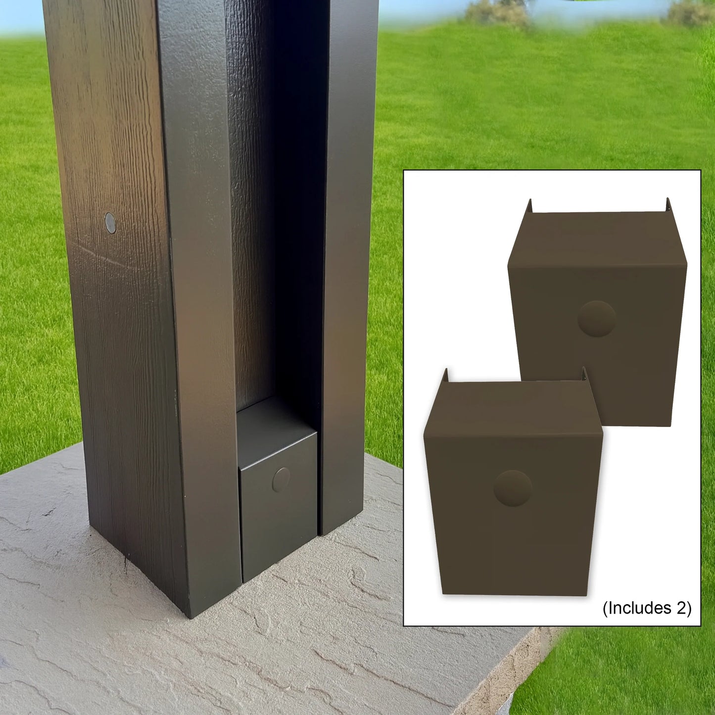 H-Post Cap™ – Aluminum Patio Cover Post Base Cover