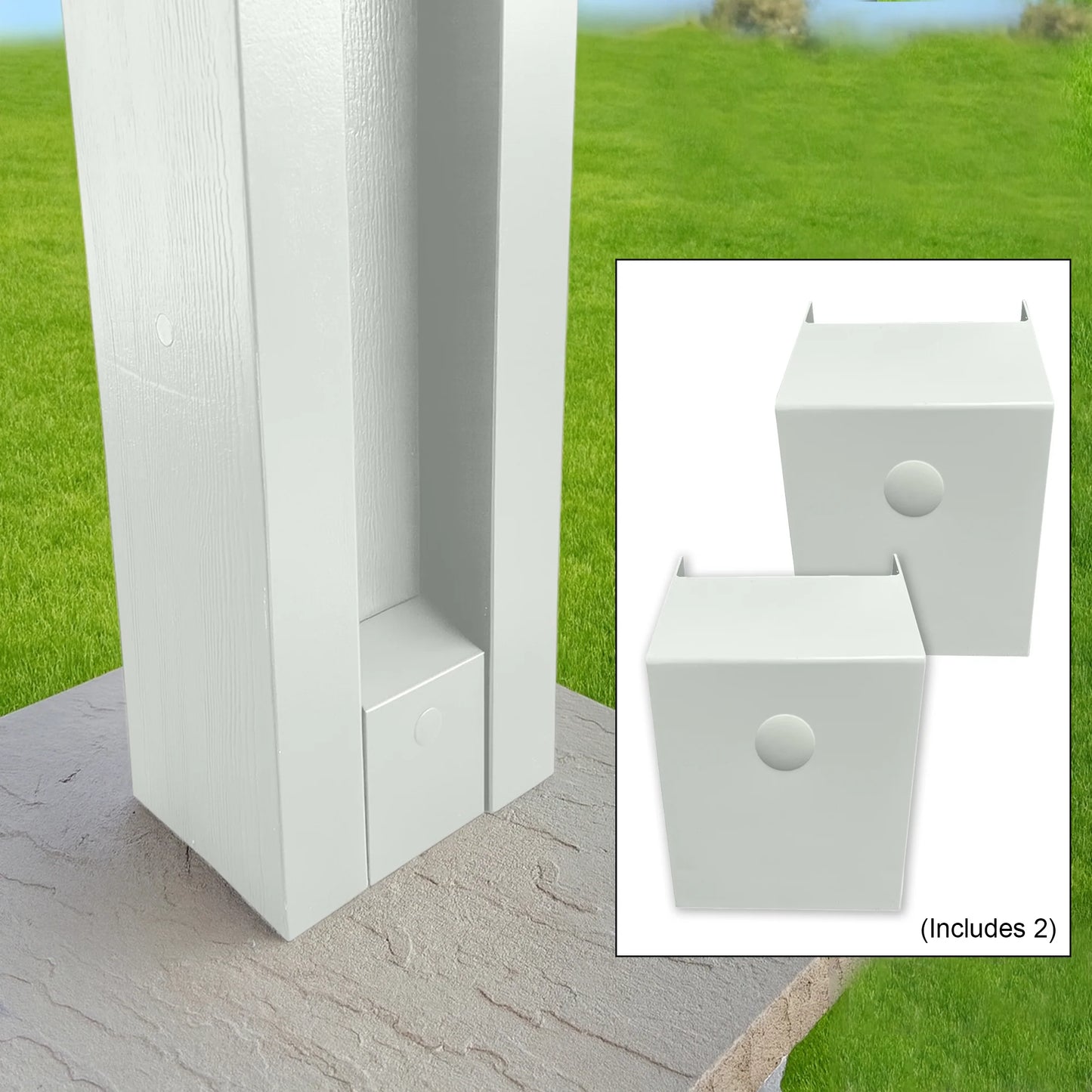 H-Post Cap™ – Aluminum Patio Cover Post Base Cover